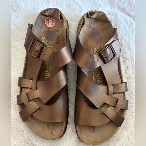 Birkenstock Papillio Pisa Gold Leather Sandals EU 43 M 10